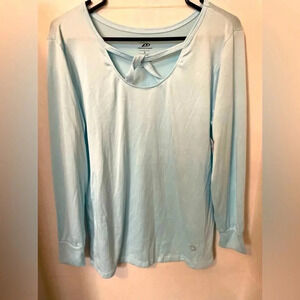 Pro player cut out vneck top color corydalis blue size S